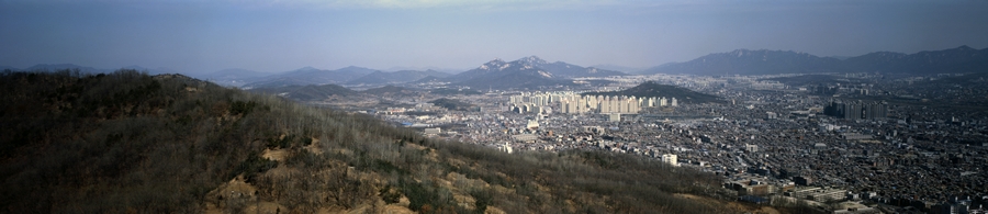 망우리공동묘지와 시가지