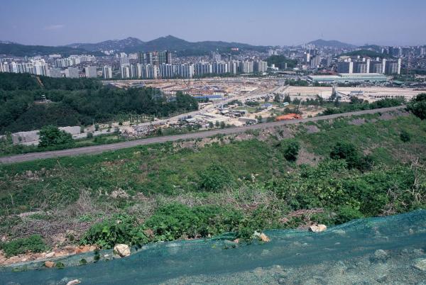 상암 월드컵경기장 건설 현장