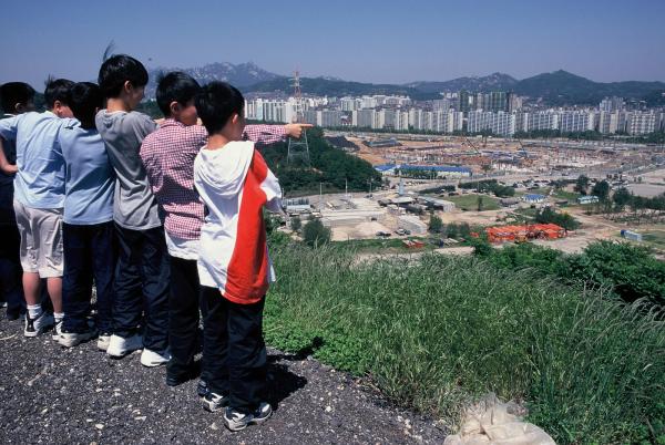 상암 월드컵경기장 건설 현장