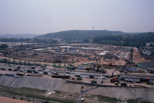 상암 월드컵경기장 건설 현장