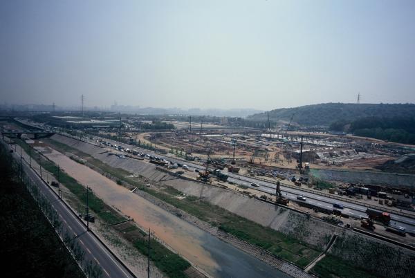 상암 월드컵경기장 건설 현장