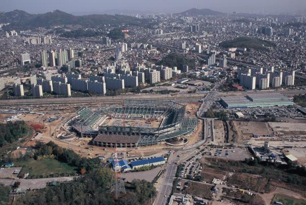 상암 월드컵경기장 건설 현장