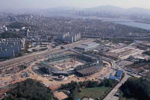 상암 월드컵경기장 건설현장