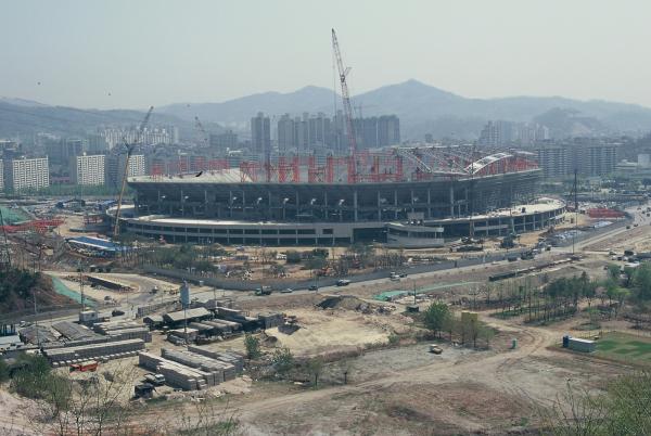 상암 월드컵경기장 건설현장